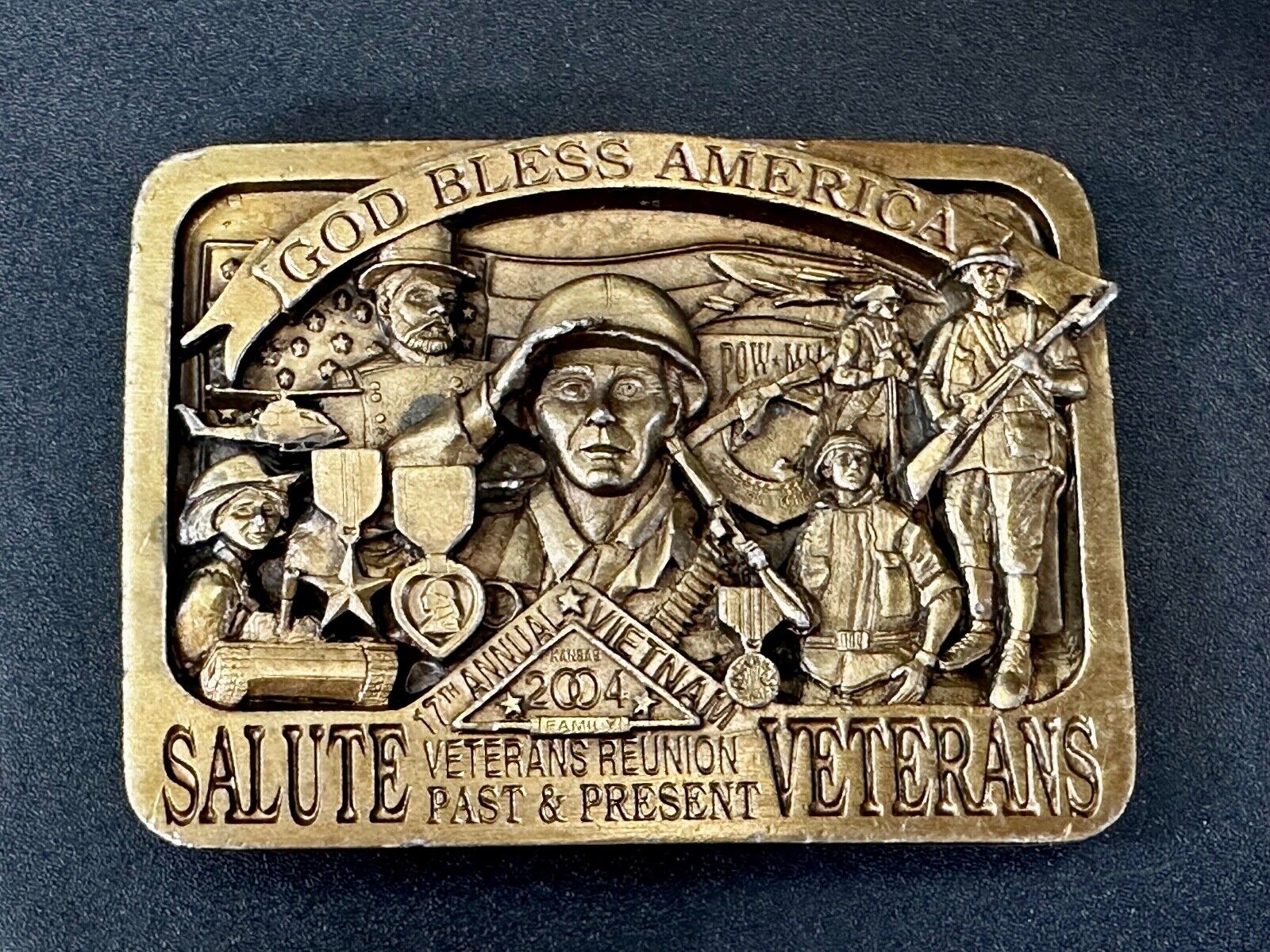 Vietnam American Veterans 2004 17th Annual War Reunion Commemorative Belt Buckle