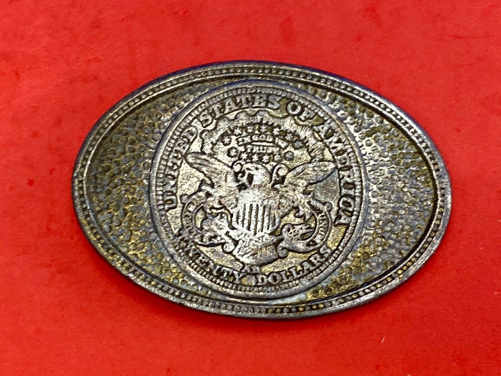 United States of America Twenty Dollar belt buckle by CDC Metal Works 