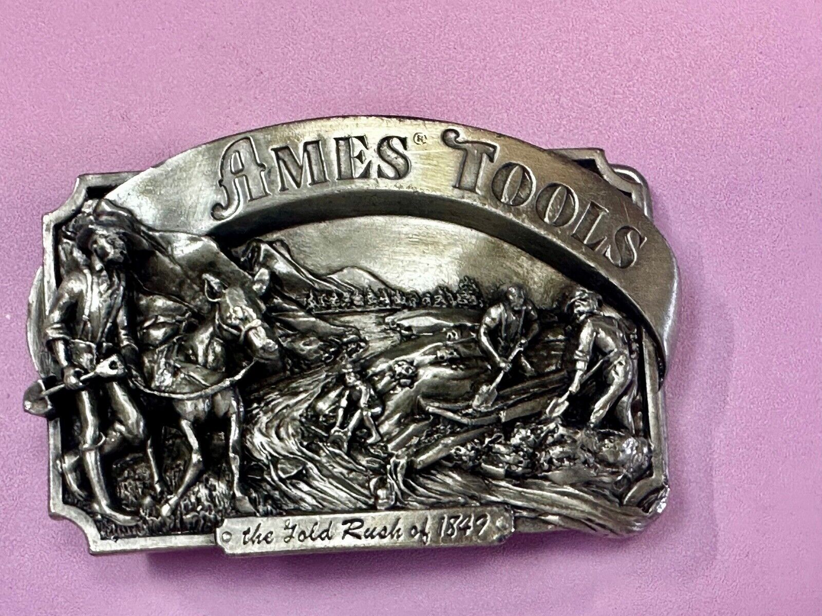 Ames Tools The Gold Rush of 1849 Commemorative Limited Siskiyou 90's Belt Buckle