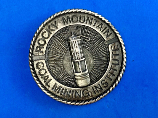 Vintage 1982 Silvertone ROCKY MOUNTAIN COAL MINING INSTITUTE Belt Buckle