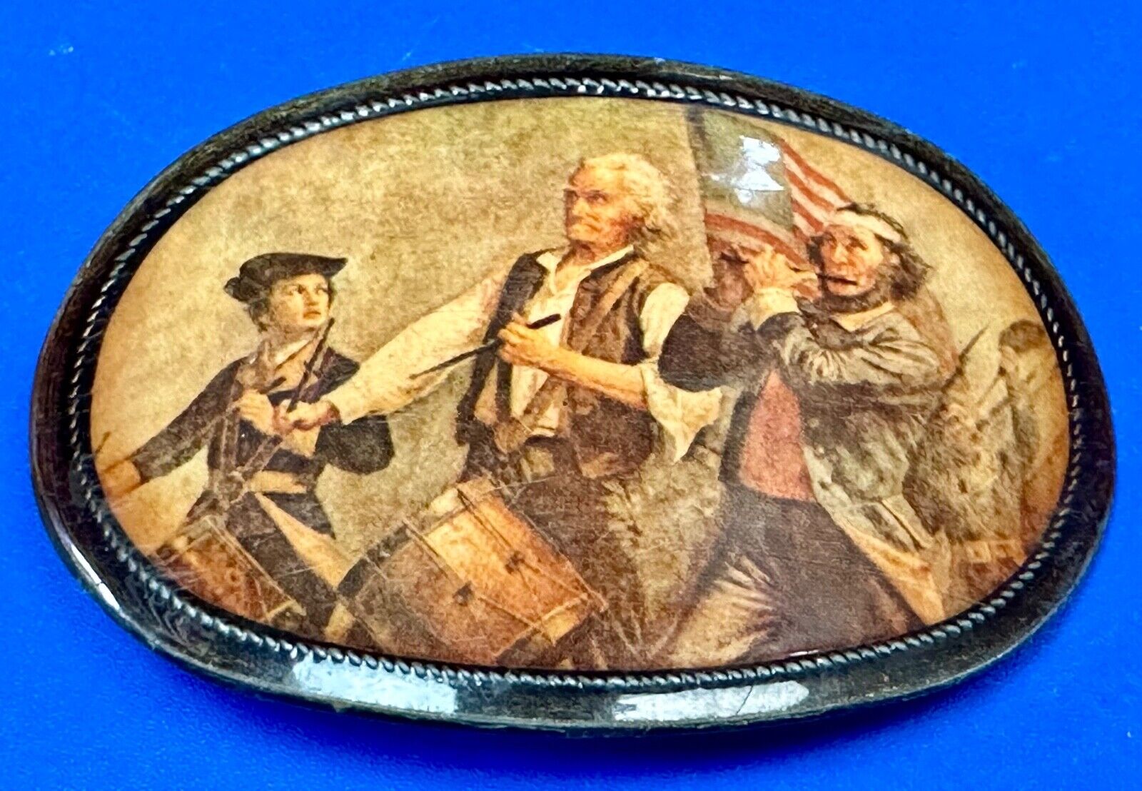 American Marching Band USA Constitution Bicentennial vintage belt buckle