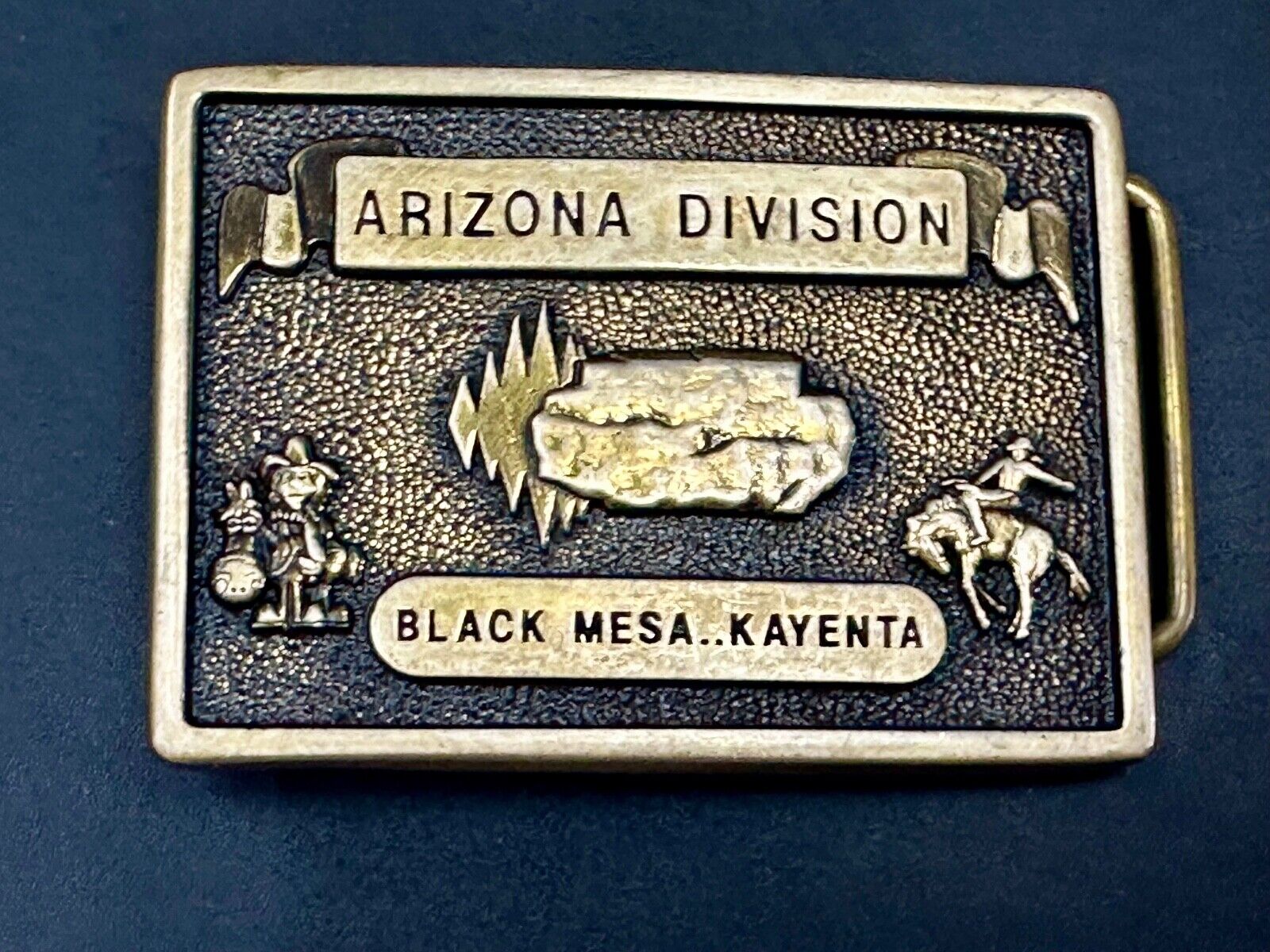 Arizona Division Black Mesa Keyenta Vintage Solid Brass BTS  belt buckle