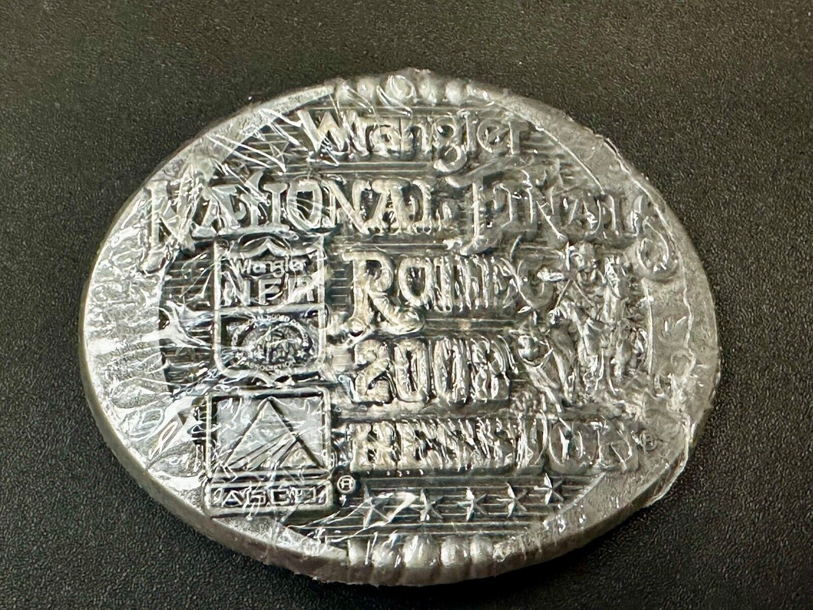 2002 NFR National Finals Rodeo  NOS Youth Size Montana Silversmiths Belt Buckle