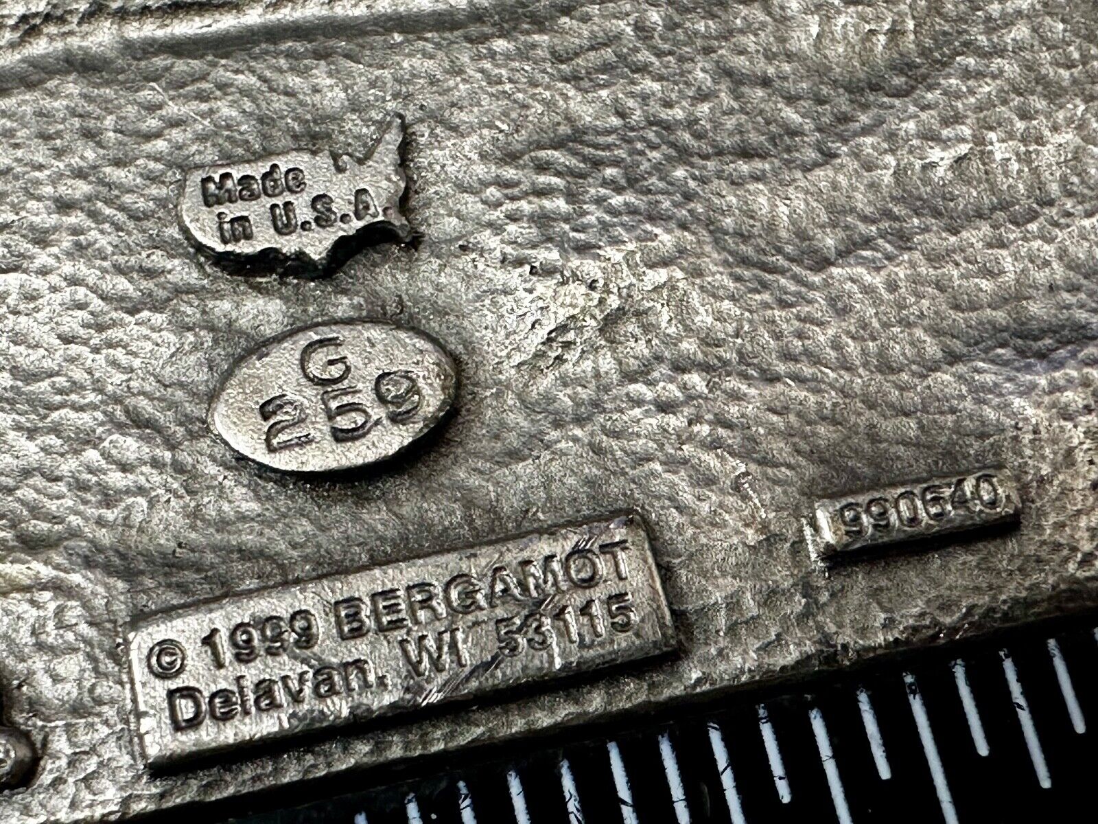 Vintage 1999 Bergamot "Got Beer?" Bottle Opener Belt Pewter Buckle Made in USA