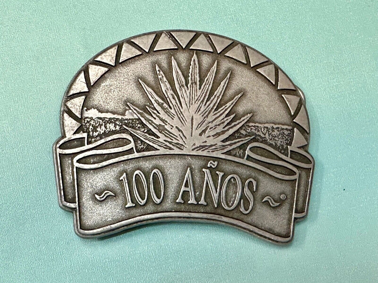 100 Anos (Years) Tequila Company Promo Advertising Belt Buckle