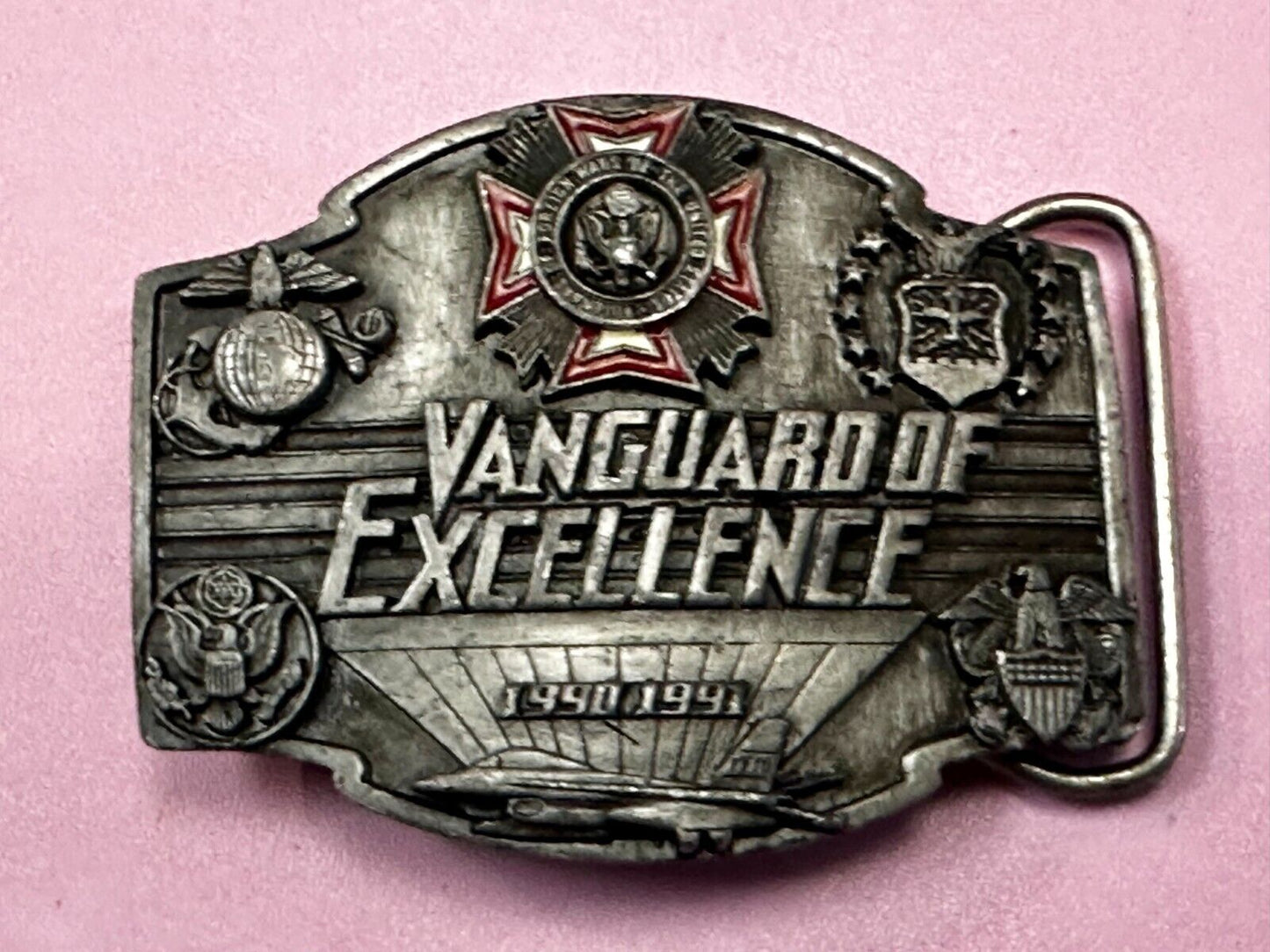 Vanguard of Excellence Veterans of Foreign Wars VFW 1990's Belt Buckle
