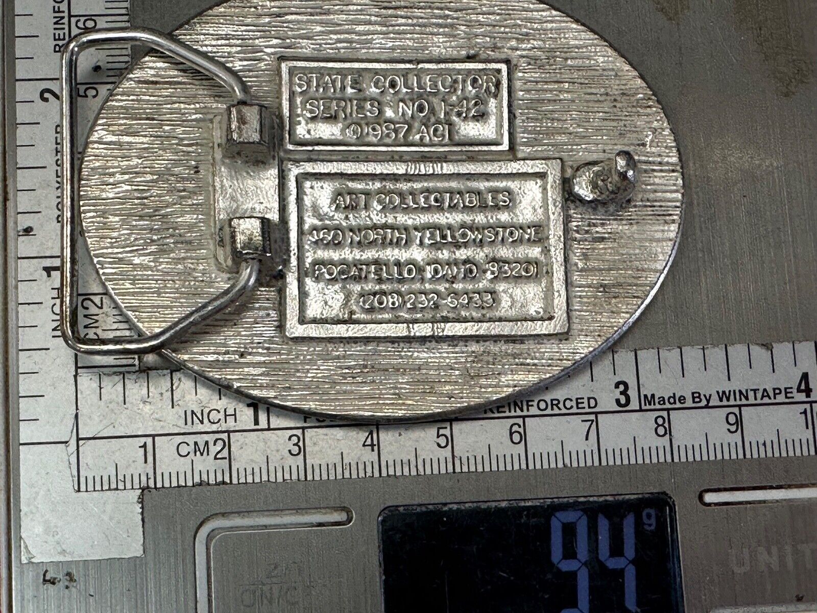 The Seal of the State of Washington Ronald Vtg 1889 belt buckle Art Collectibles