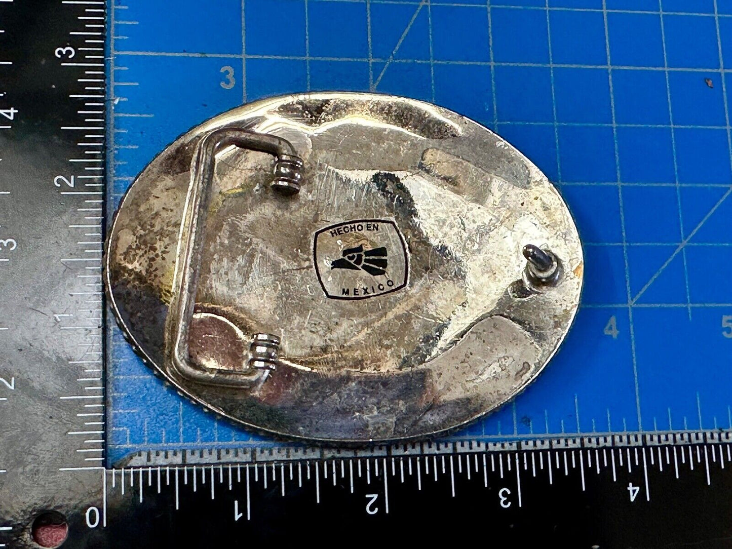 Amcemey Dual Challenge Downhill Ski Trophy Award Vintage Western Belt Buckle