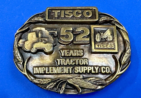 TISCO 52 years commemorative belt buckle  Tractor Implement Supply