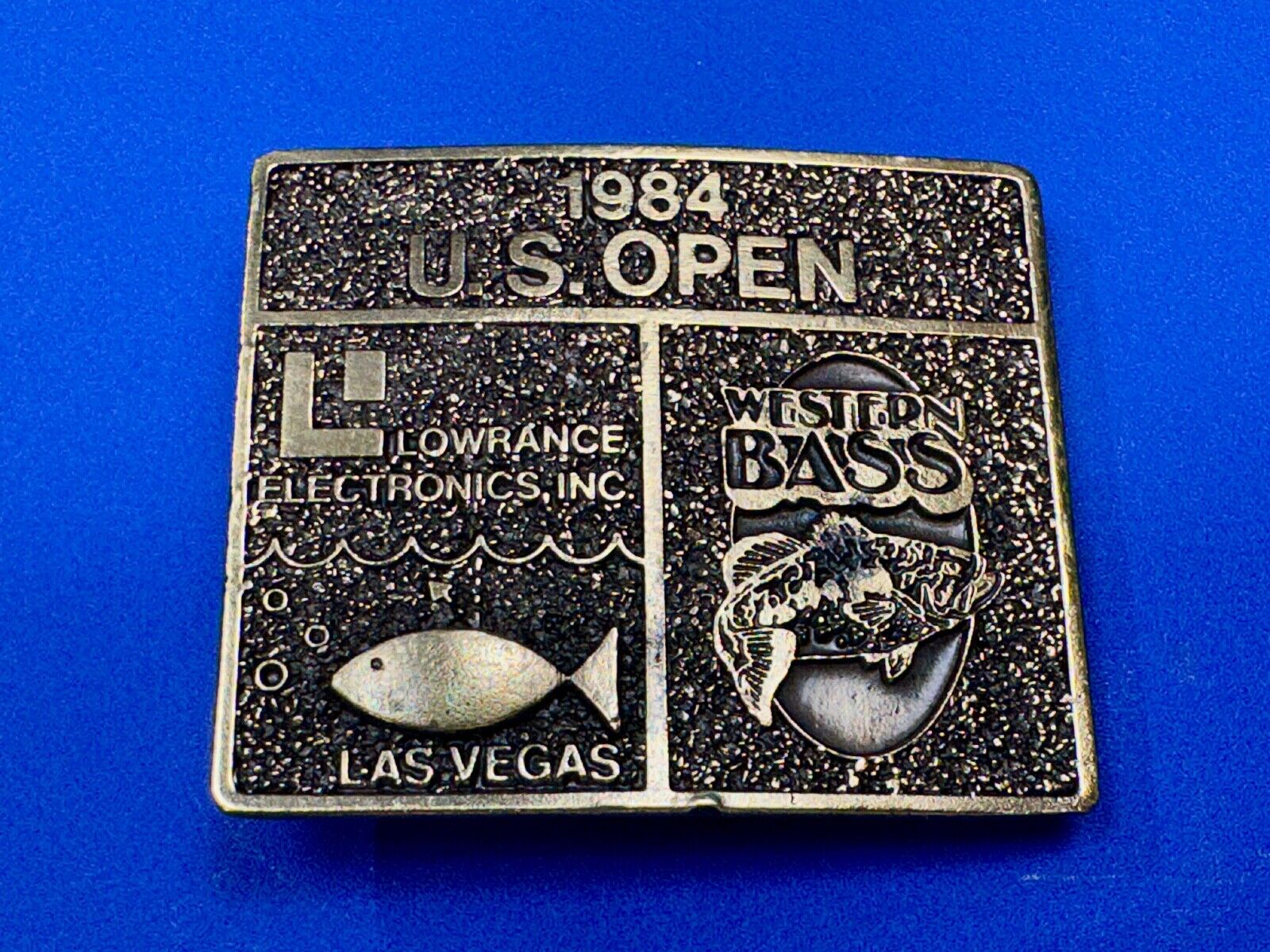 1984 US Open -Western Bass  Lawrence Electronics The Great American Belt Buckle