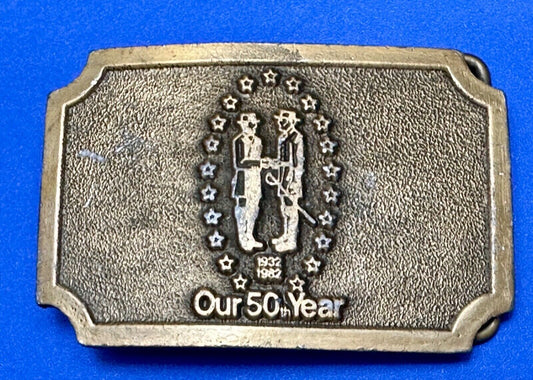 1932- 1982 Our 50th year belt buckle by Hitline - unknown to me!