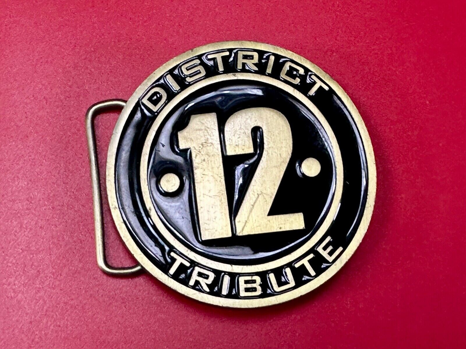 The Hunger Games, District 12 Tribute - Movie Book Emblem belt buckle