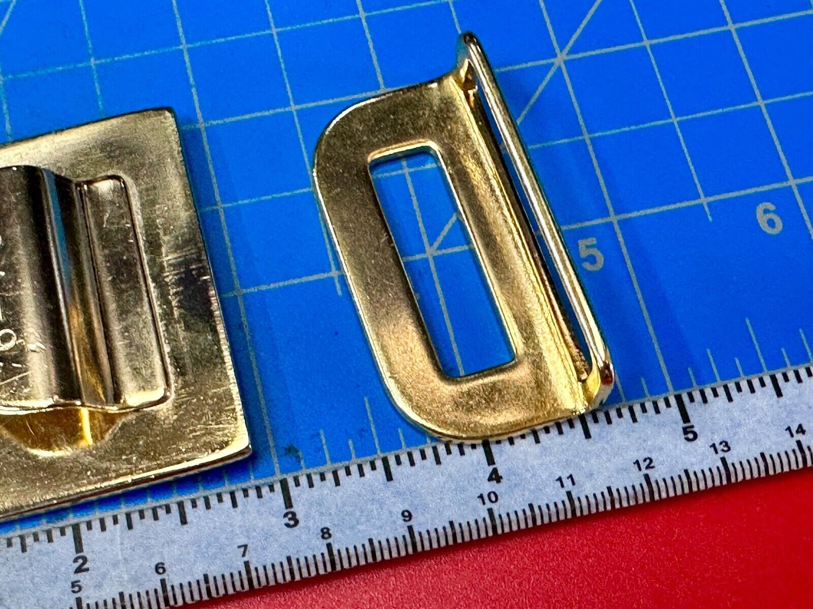 6-76  USMC Marines Military Dress Solid Brass belt buckle with attachment