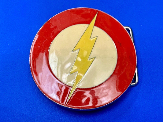 The Flash - Round Emblem Lightning Bolt Belt Buckle by DC Comics and GTO