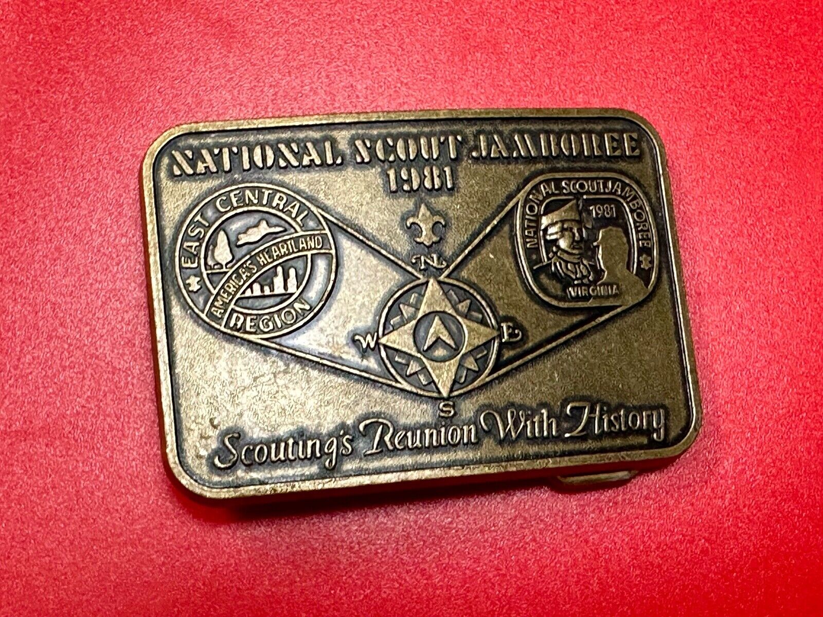 1981 National Scout Jamboree Belt Buckle BSA Boy Scout of America East Central