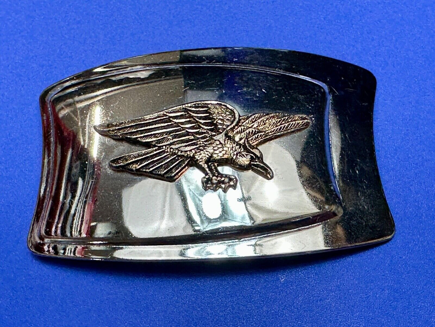 American Eagle - Vintage Mirrored Reflective Two Tone western belt buckle