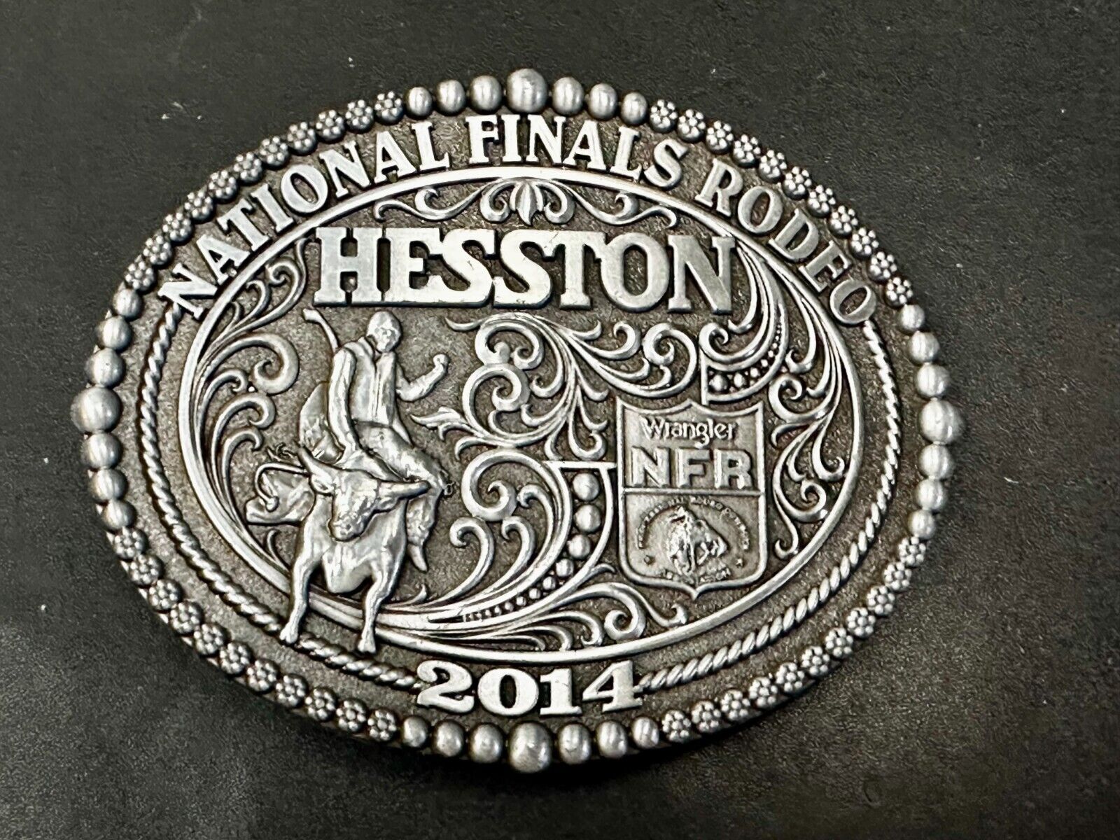 2014 National Finals Rodeo NFR Rodeo NOS Montana Silversmiths Belt Buckle