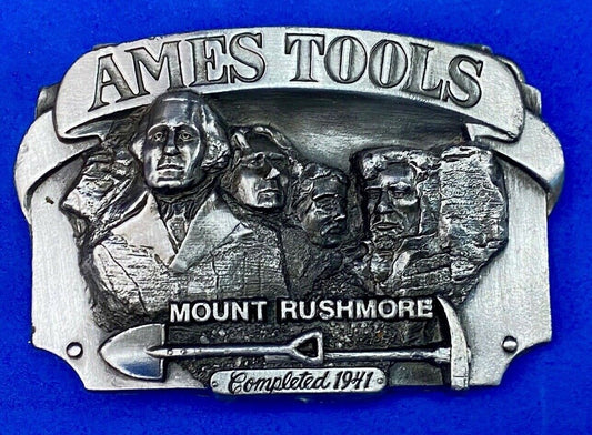Ames Tools - Mount Rushmore Commemorative Pewter Belt Buckle By Siskiyou,