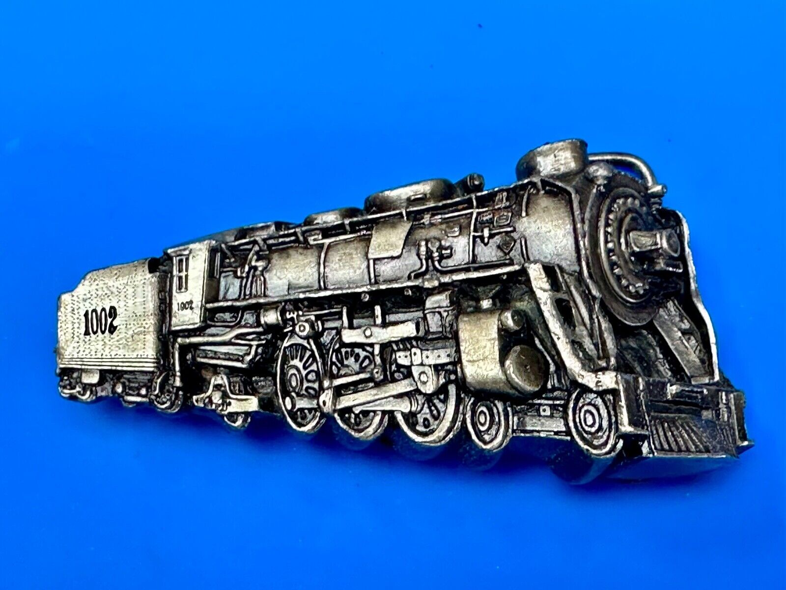 Train Steam Locomotive Vintage 1978 Cutout RR Bergamot Belt Buckle #1002