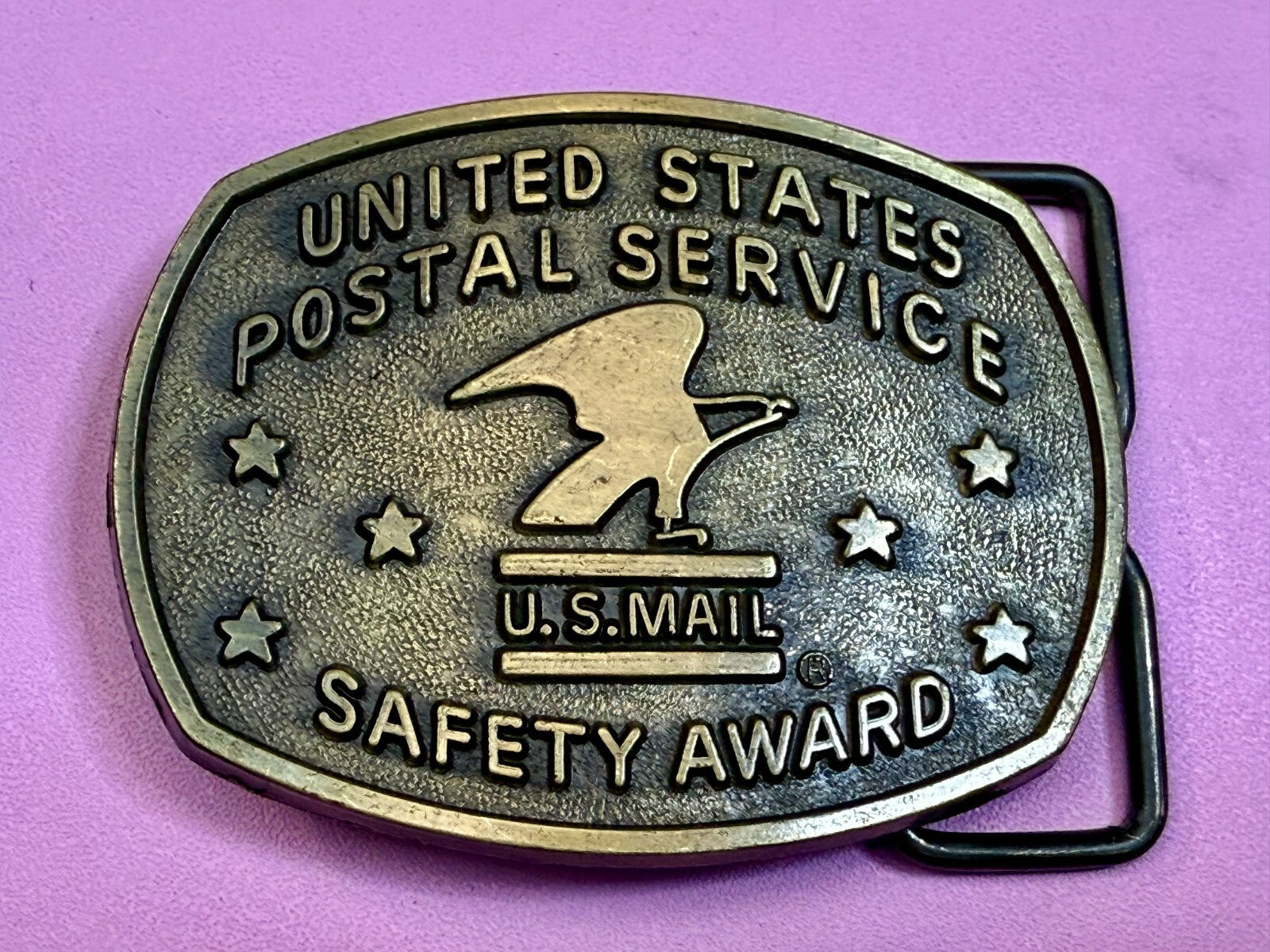 United States Postal Service Safety Award U.S Mail Commemorative RJ Belt Buckle