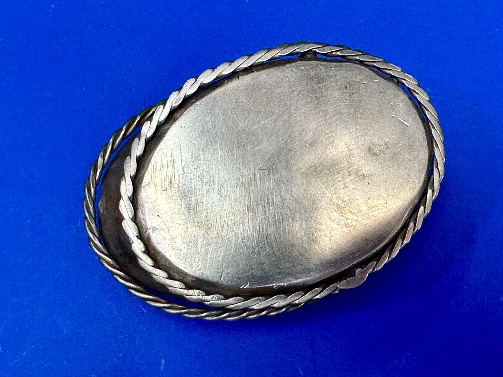 Artisan Silver color belt buckle for craft project / wear