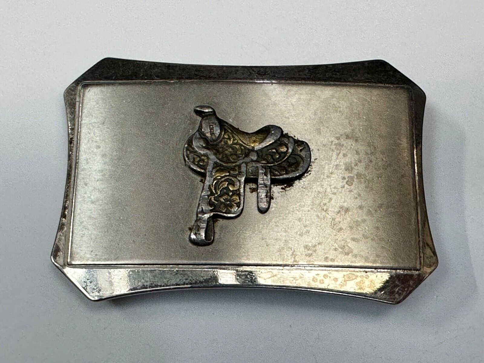 Vintage horse saddle - used Belt Buckle