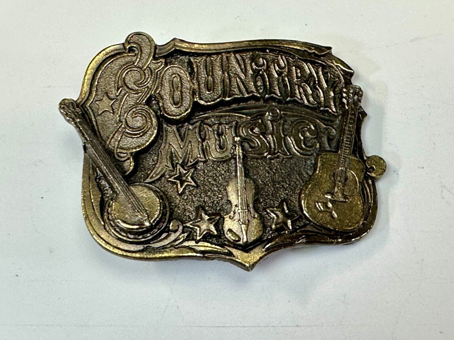 1982 COUNTRY MUSIC MUSICIAN BELT BUCKLE - THE GREAT AMERICAN BUCKLES