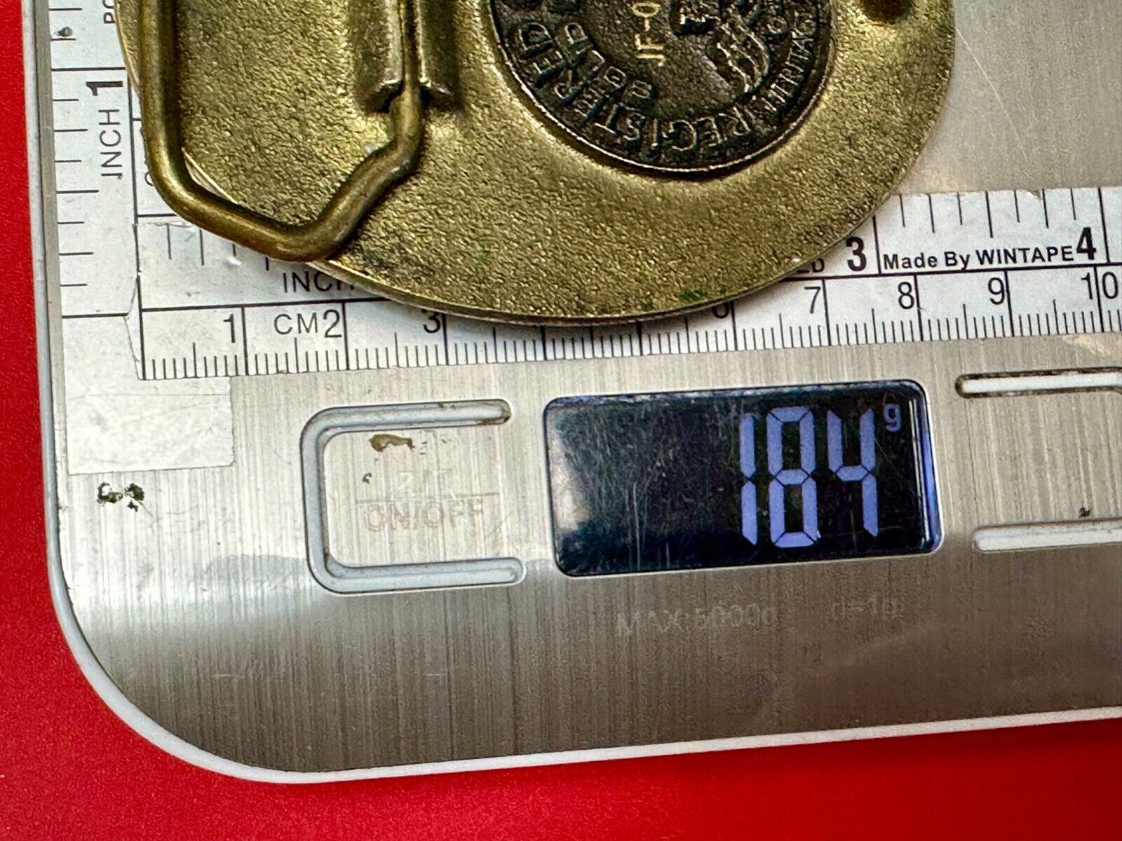 The great state of Wyoming Train History brass belt buckle by Heritage Mint LTD