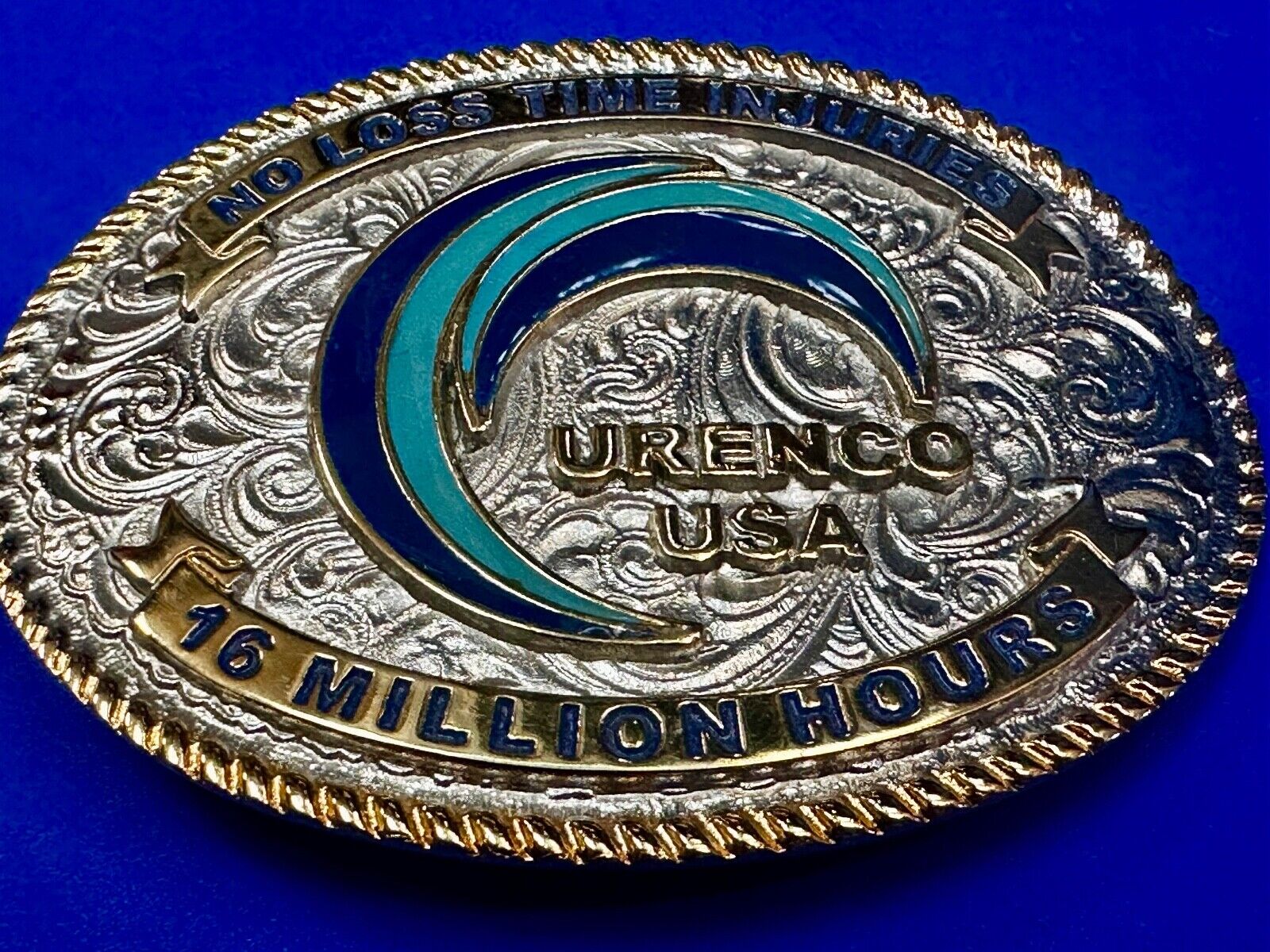 URENCO USA New Mexico  No Loss Time Injuries 16 Million Hours Belt Buckle by JIM