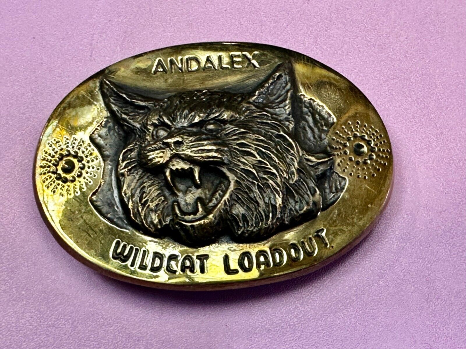 Andalex Wildcat Loadout Gold Tone Belt Buckle by Gary Phrazen