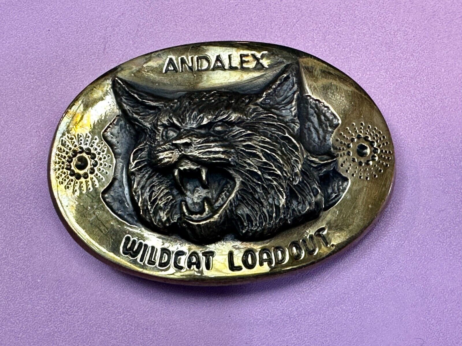 Andalex Wildcat Loadout Gold Tone Belt Buckle by Gary Phrazen