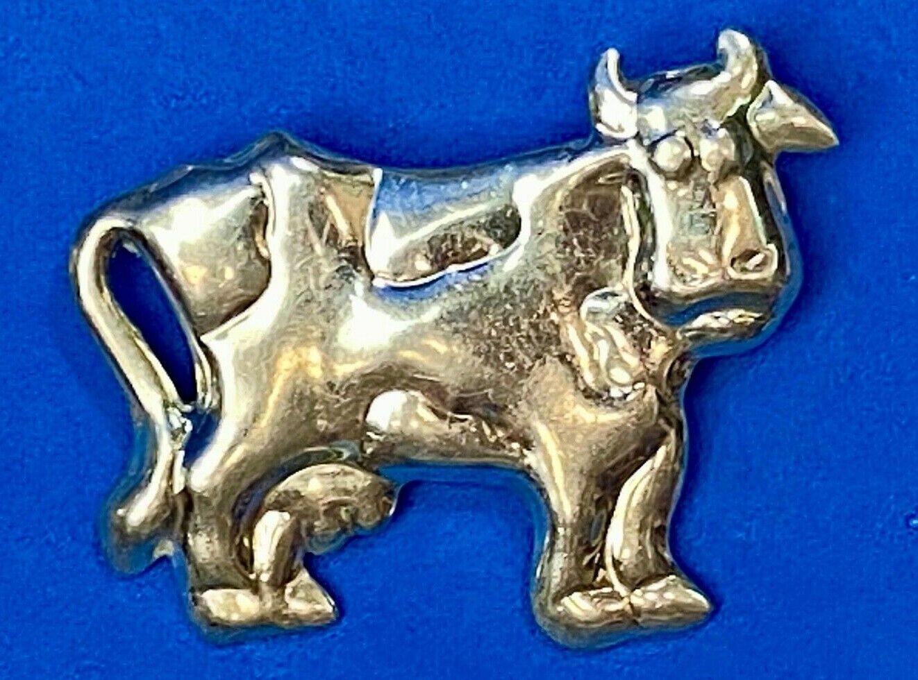 Vintage Dairy Cow Sterling Silver 925 Brooch Pin Mexico Taxco TJ-01 Over 14g