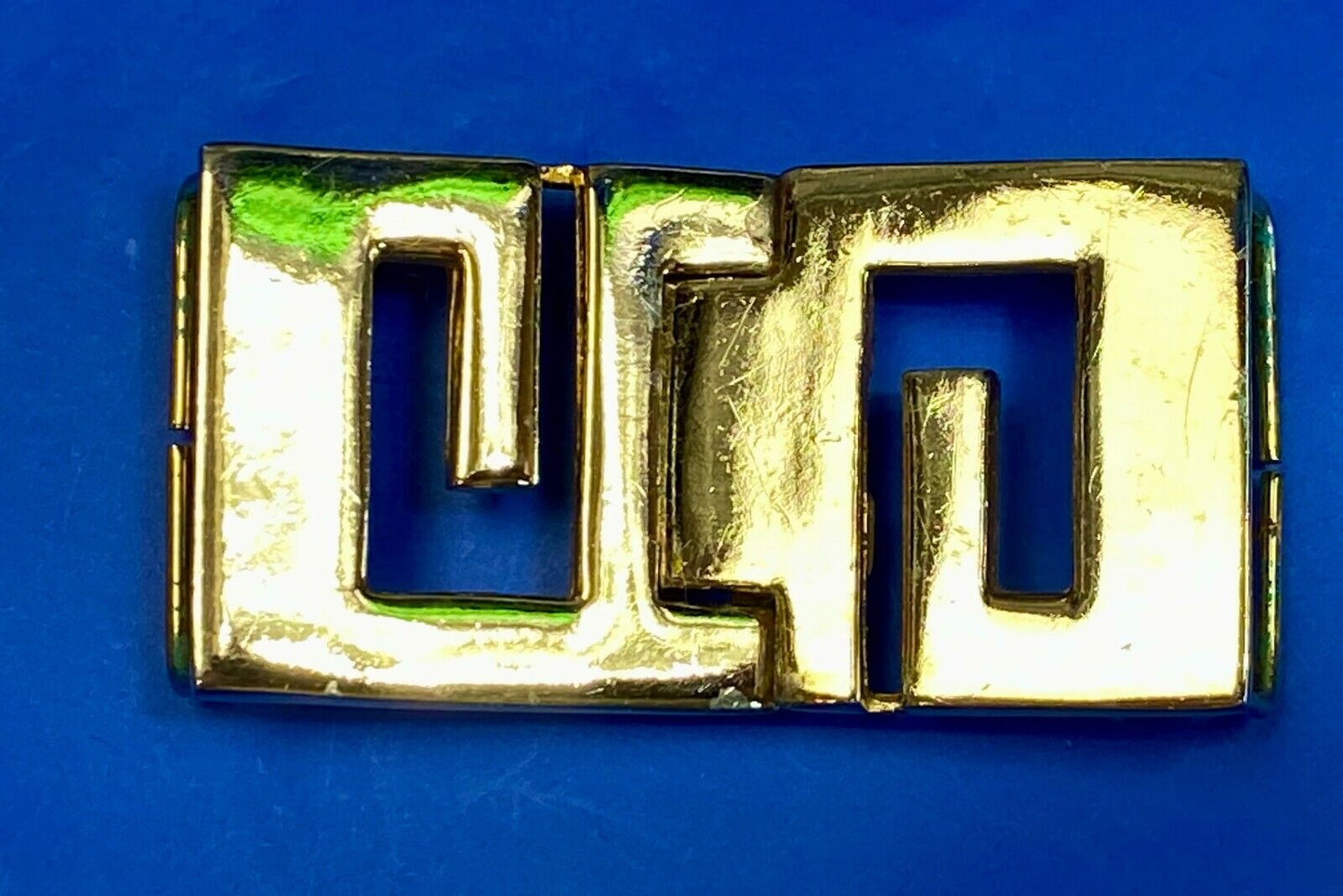 Vintage Gay Boyer Signed Two Piece Interlocking Belt Buckle
