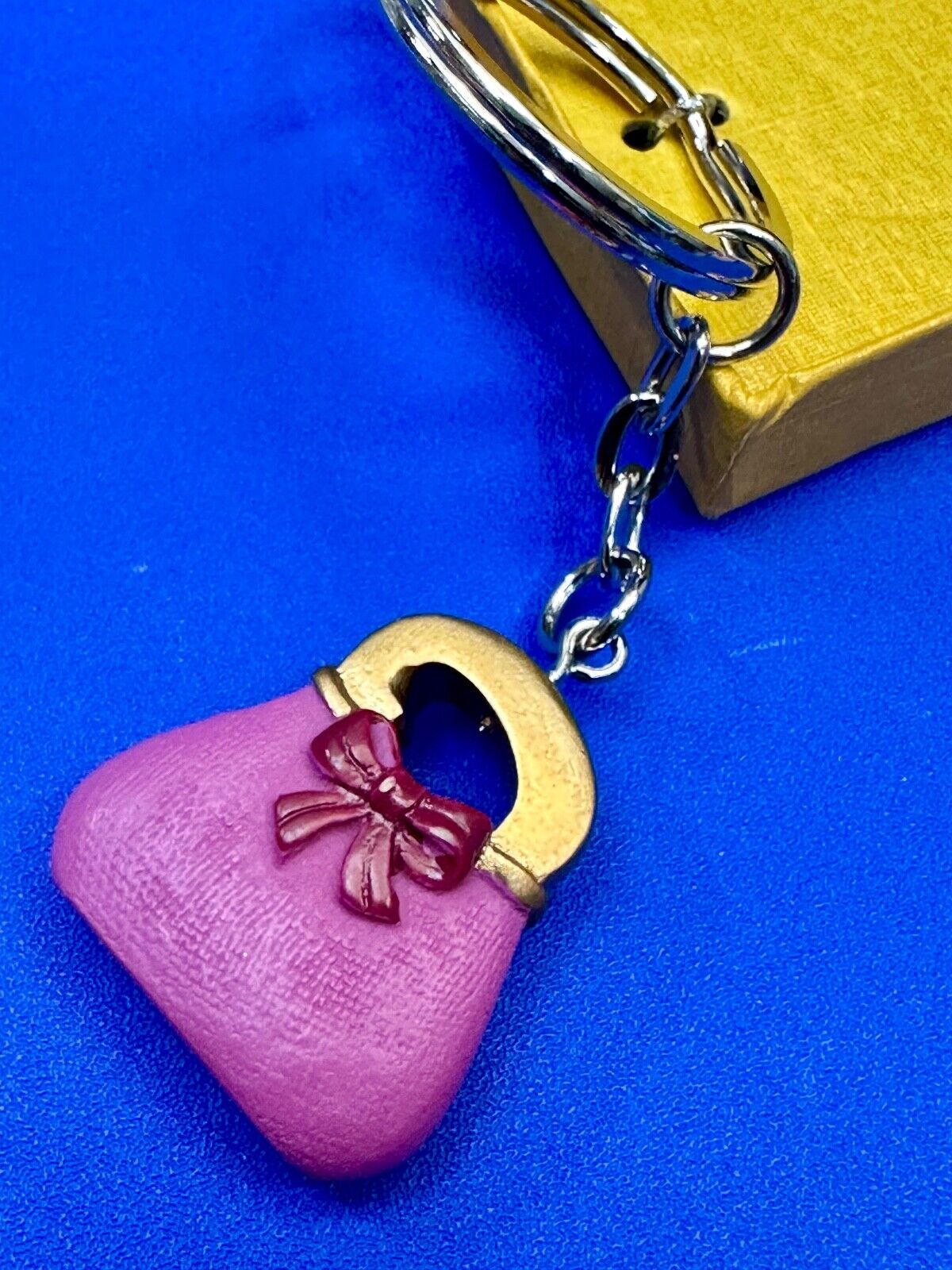 Adorable Jeweled Purple color Purse Fashioncraft Keychain - Key Ring Chain