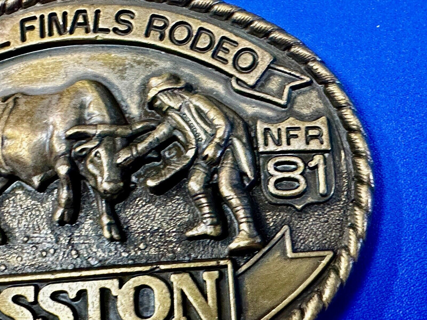 1981 Hesston National Finals Rodeo NFR Limited Edition Collectors Belt Buckle