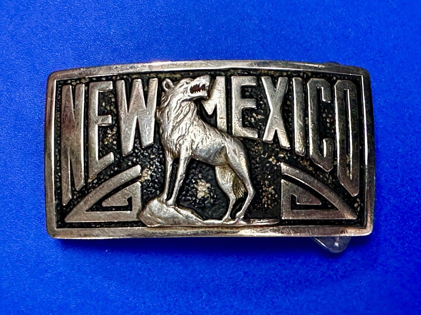 University Of New Mexico Lobo Antique 1940'S Robbins Co Attleboro Belt Buckle