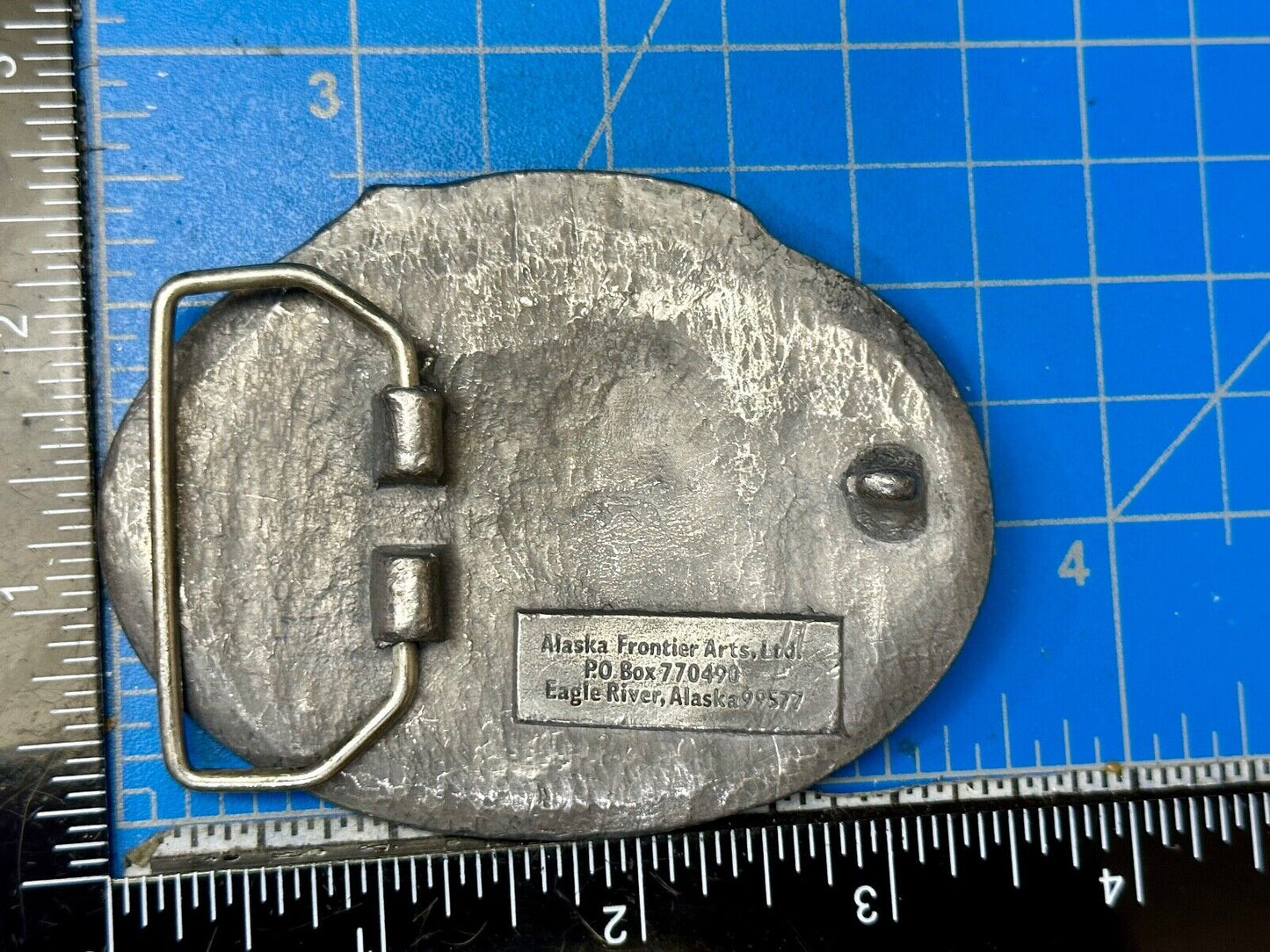 Alaska Grizzly Bear - The Last Frontier Belt Buckle by Alaska Frontier Arts