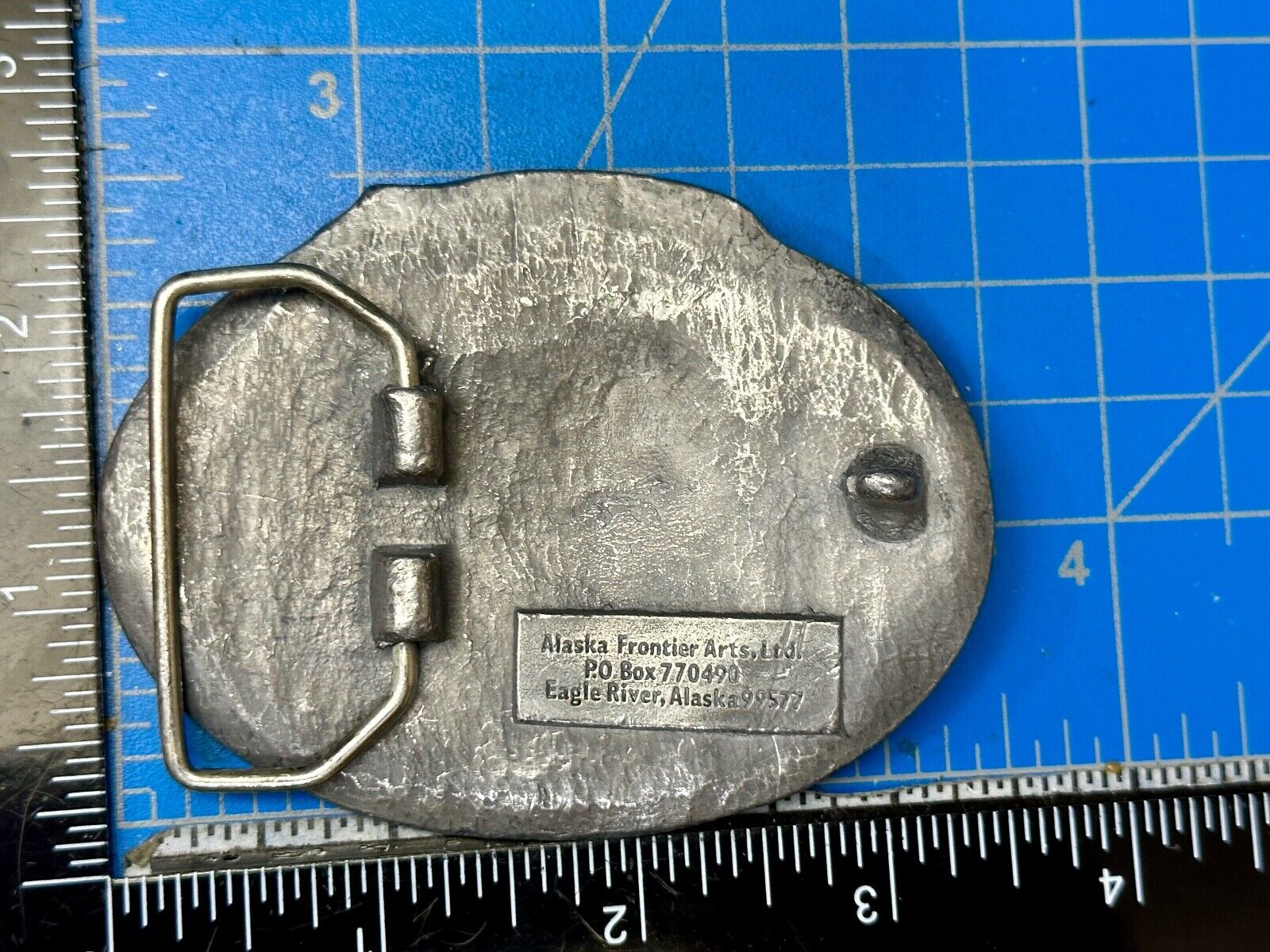 Alaska Grizzly Bear - The Last Frontier Belt Buckle by Alaska Frontier Arts