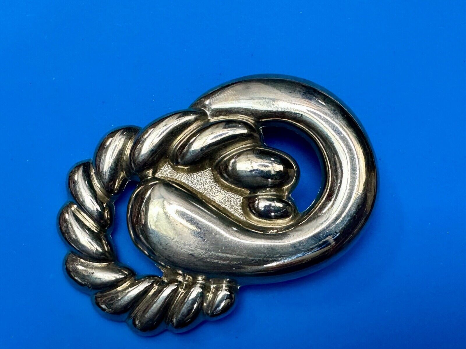 Abstract Infinity Loop Hippie Boho Silver Tone Vintage Belt Scarf Slide Buckle
