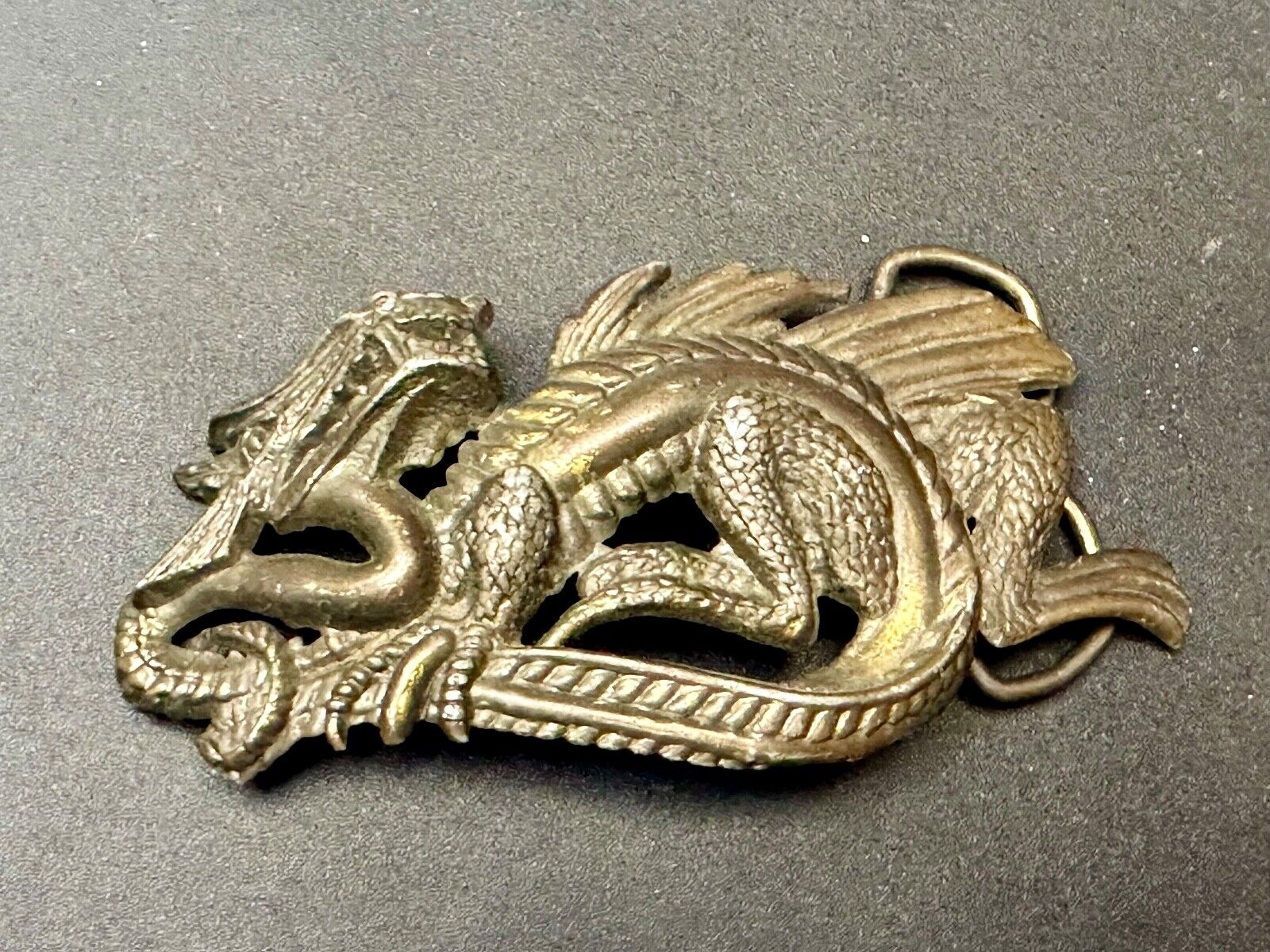 Vintage Chinese Dragon  Vintage artisan? Large Oversized Belt Buckle