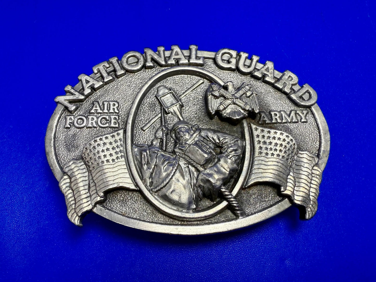 United States National Guard Air Force Army Vintage 1982 Bergamot Belt Buckle