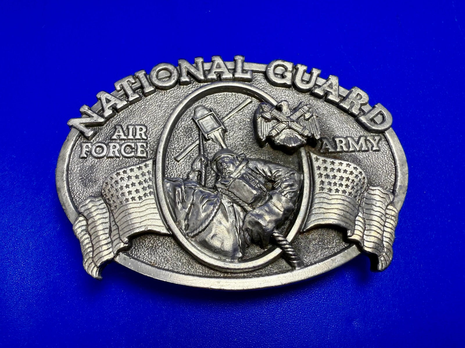 United States National Guard Air Force Army Vintage 1982 Bergamot Belt Buckle