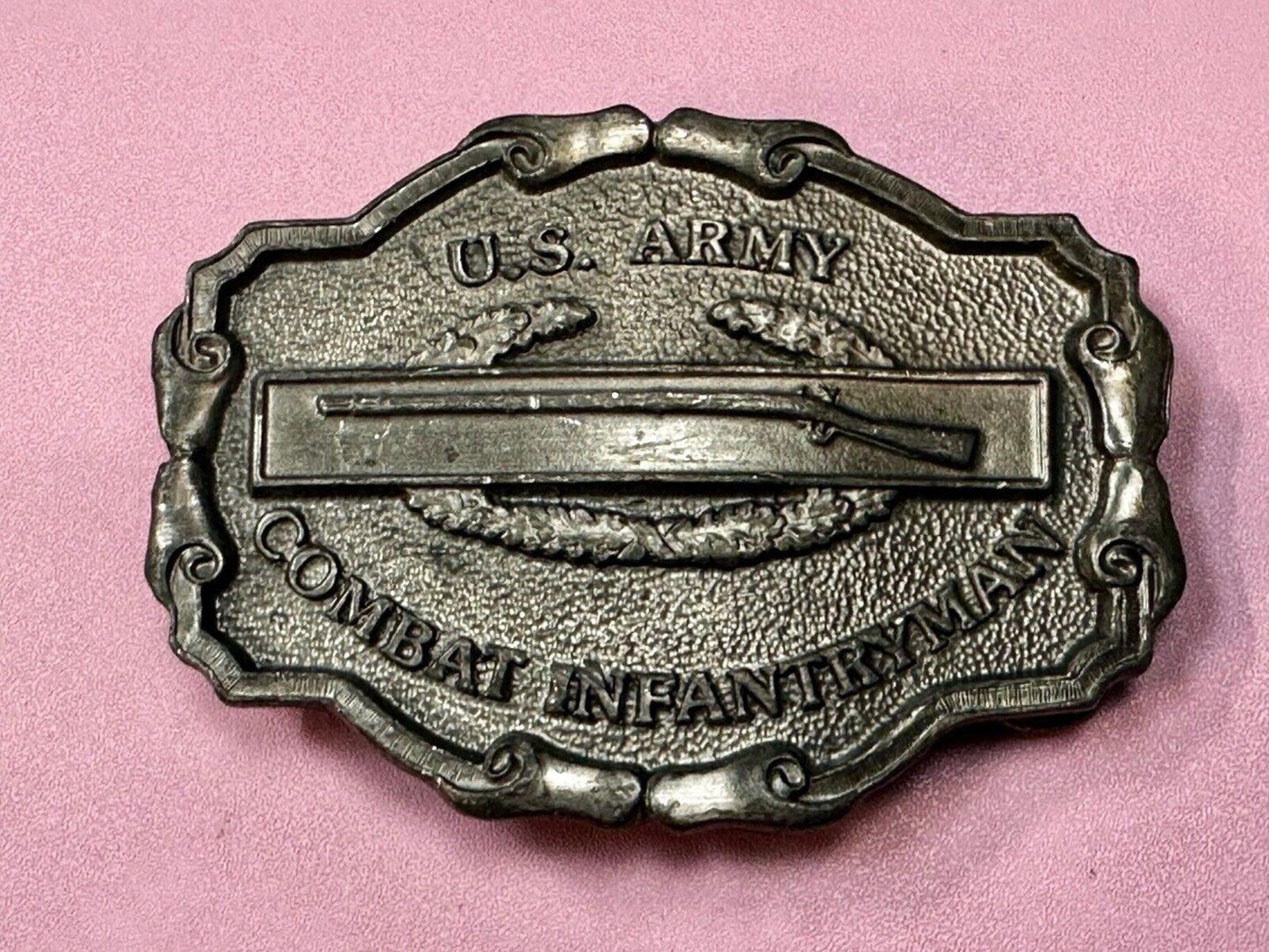 United States Army Combat Infantryman Vintage 1986 Bergamot Belt Buckle