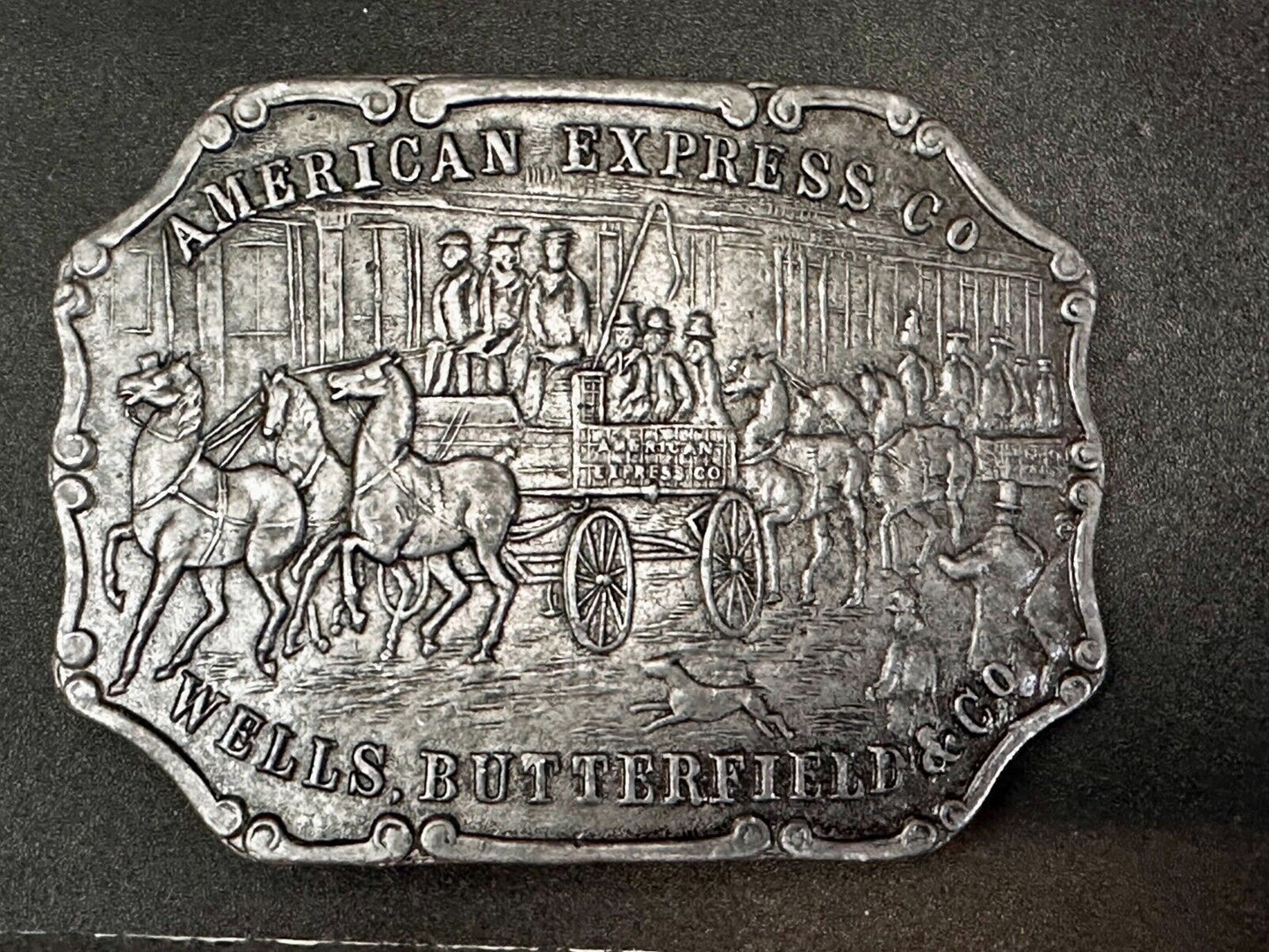 American Express Co Wells Butterfield Vintage Wells Bergamot Belt Buckle C-36