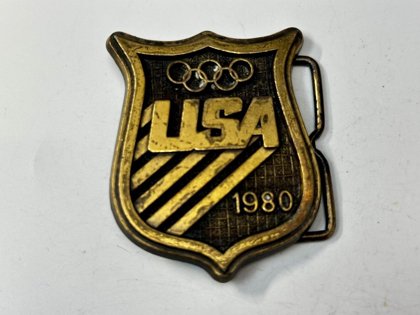 1980 USA Olympic Committee Vintage Paul Rollins Belt Buckle by RJ