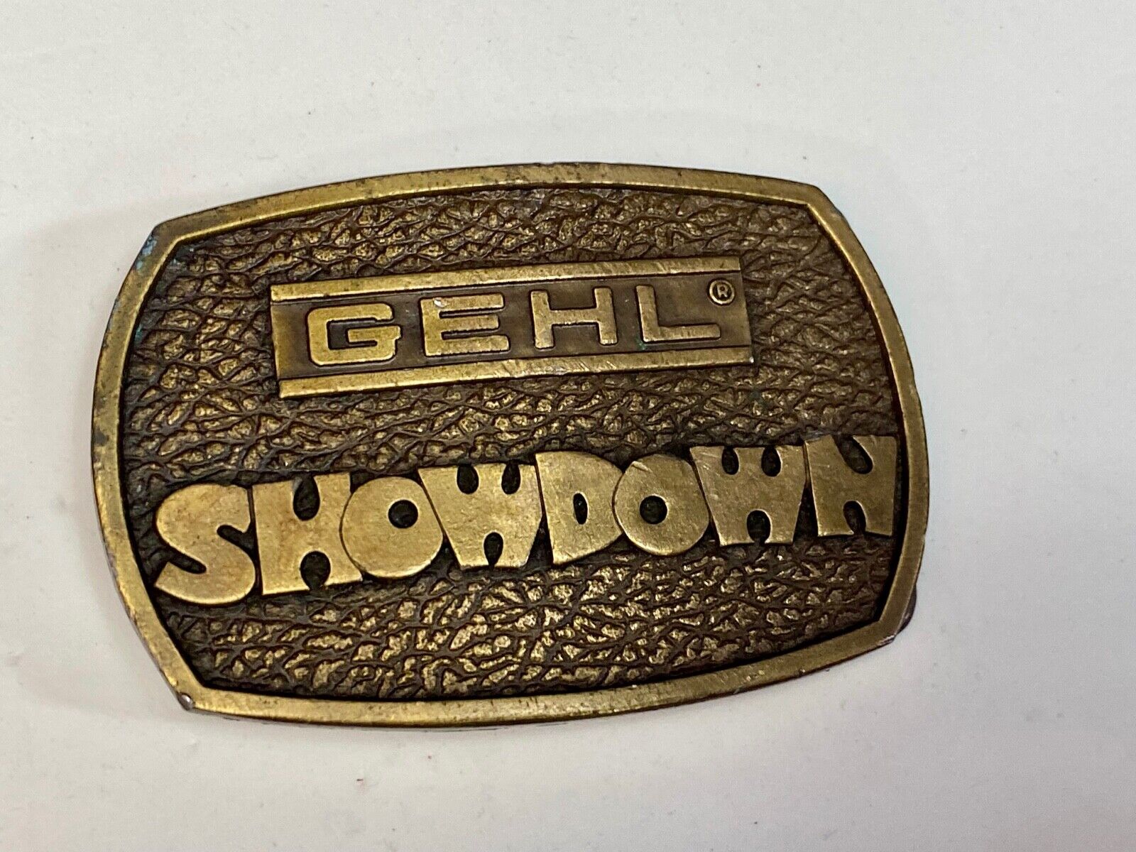 Vintage 1976 - Gehl Showdown - Skid Steer Loader Baler - Co Belt Buckle 