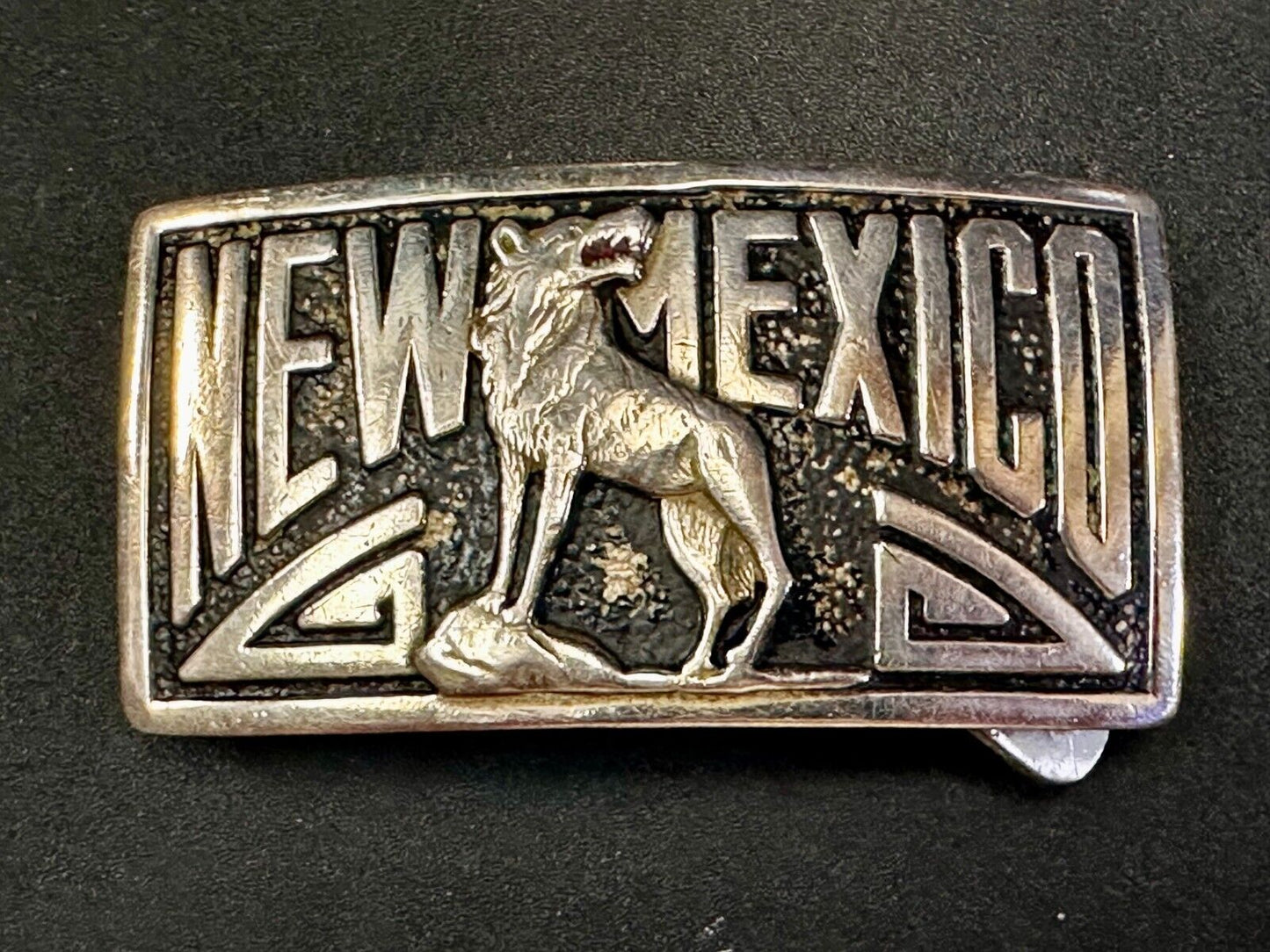 University Of New Mexico Lobo Antique 1940'S Robbins Co Attleboro Belt Buckle