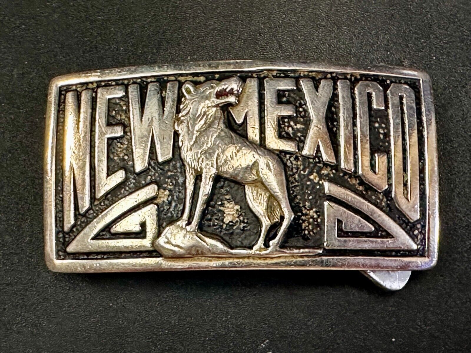 University Of New Mexico Lobo Antique 1940'S Robbins Co Attleboro Belt Buckle