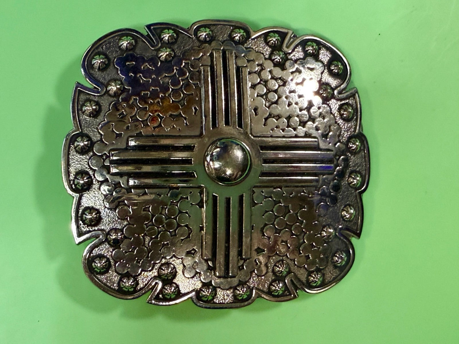 Artisan? Engraved Silver Color Western Framed Belt Buckle for 3/4" Belt 