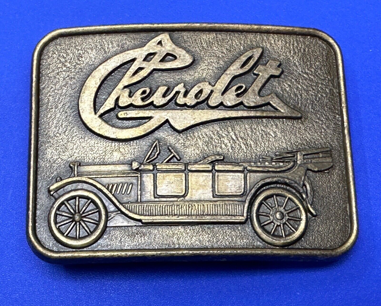 Antique Chevrolet Chevy Car Collectors Belt Buckle by RJR Roberts Co